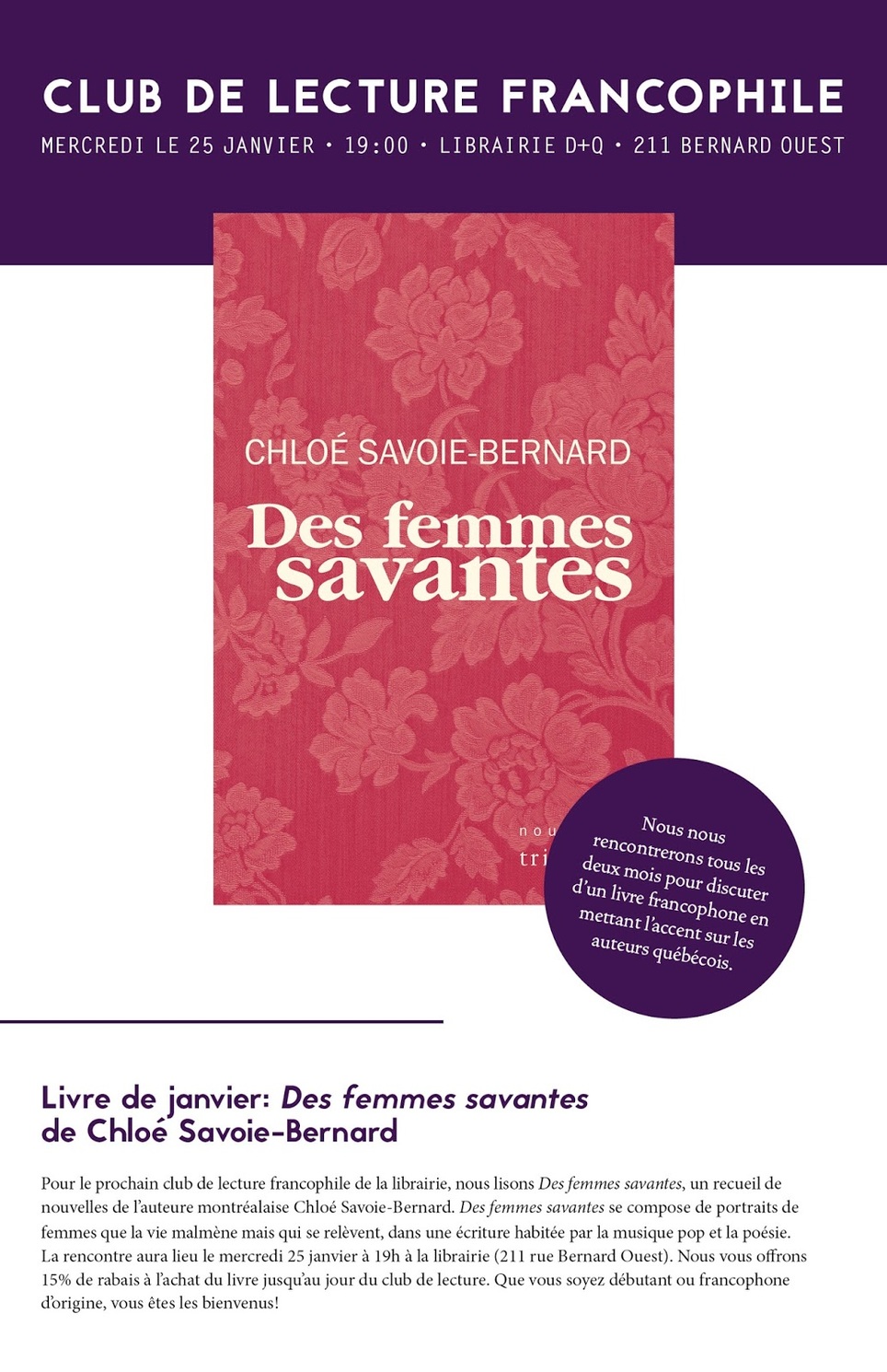 Club de lecture francophile: Des femmes Savantes
