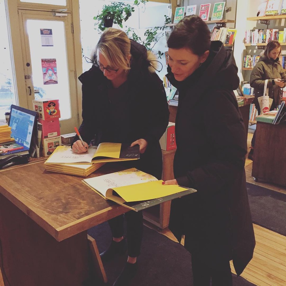 Isabelle Arsenault and Kirsten Hall visit and sign!
