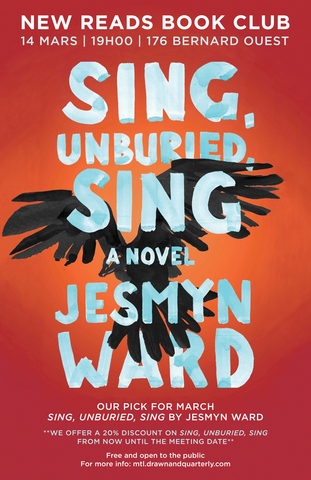 New Reads Book Club:  Sing, Unburied, Sing  by Jesmyn Ward