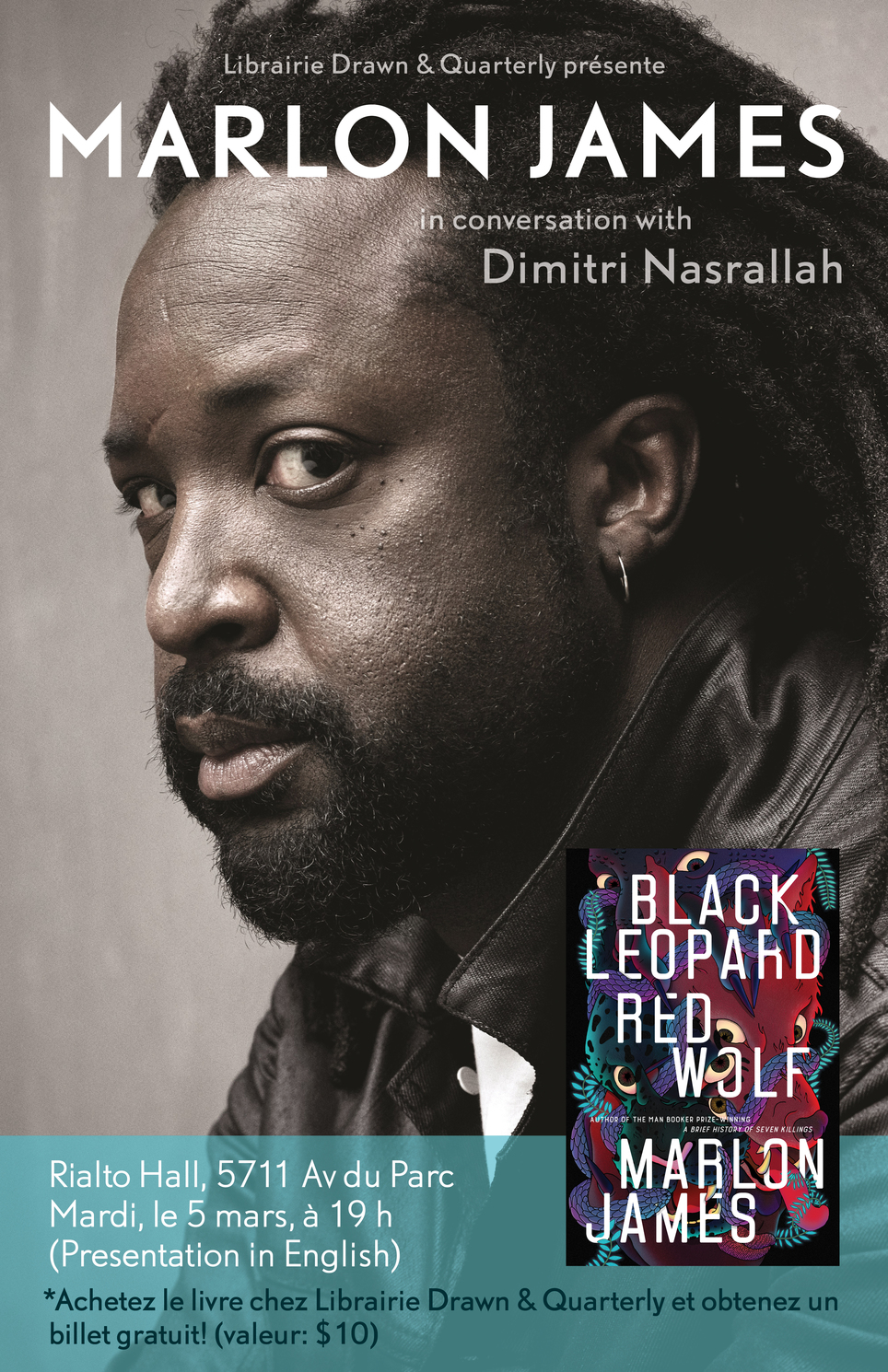 Marlon James launches BLACK LEOPARD, RED WOLF